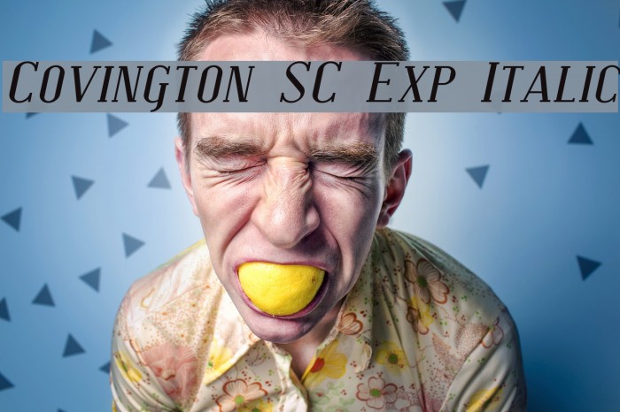 Covington SC Exp Italic Font examples
