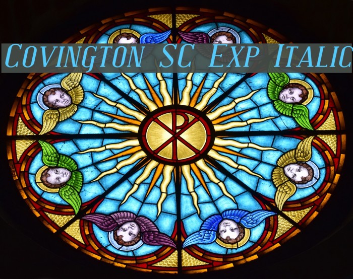 Covington SC Exp Italic Font examples