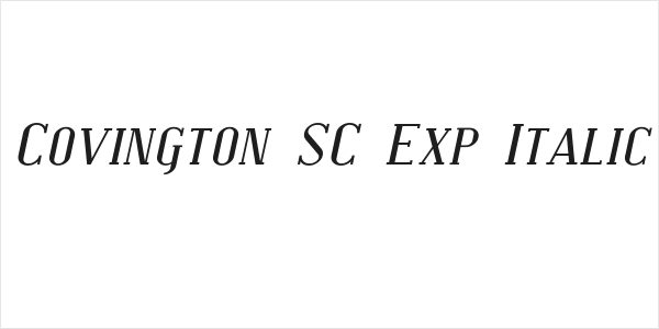 Covington SC Exp Italic Logo