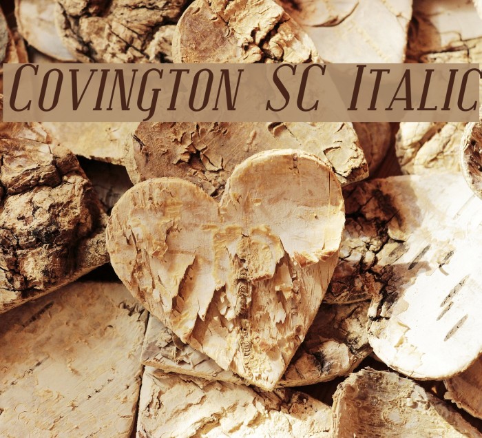 Covington SC Italic Font examples