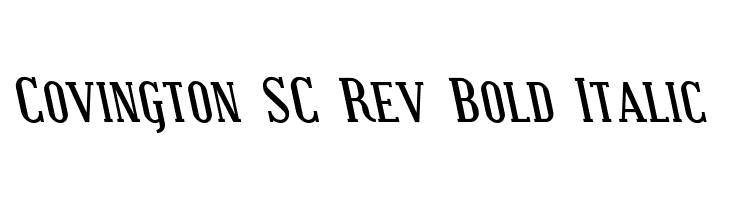Covington SC Rev Bold Italic Font