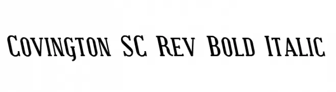 Covington SC Rev Bold Italic  フリーフォントのダウンロード