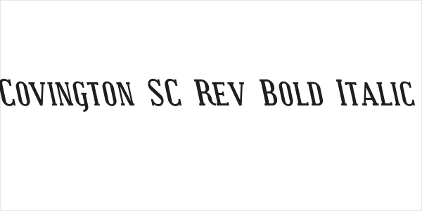 Covington SC Rev Bold Italic Logo
