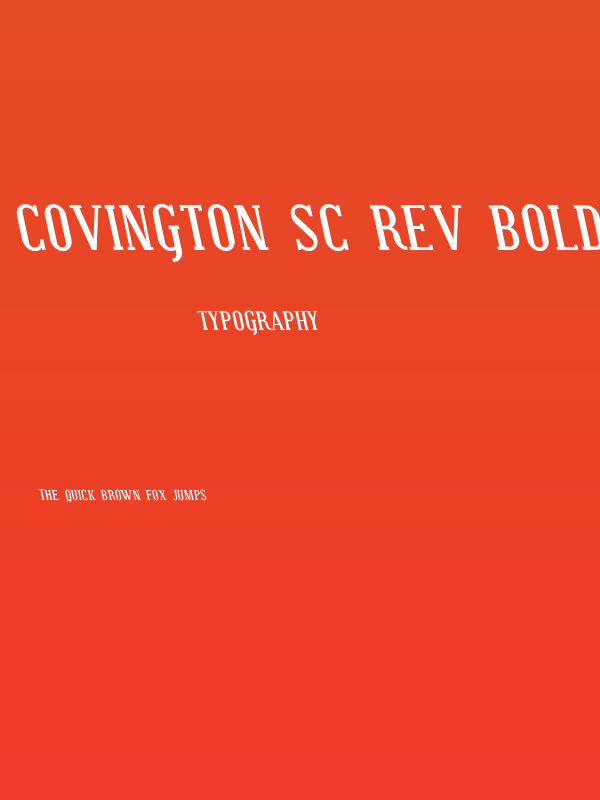 Covington SC Rev Bold Italic Poster