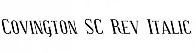 Covington SC Rev Italic  font caratteri gratis