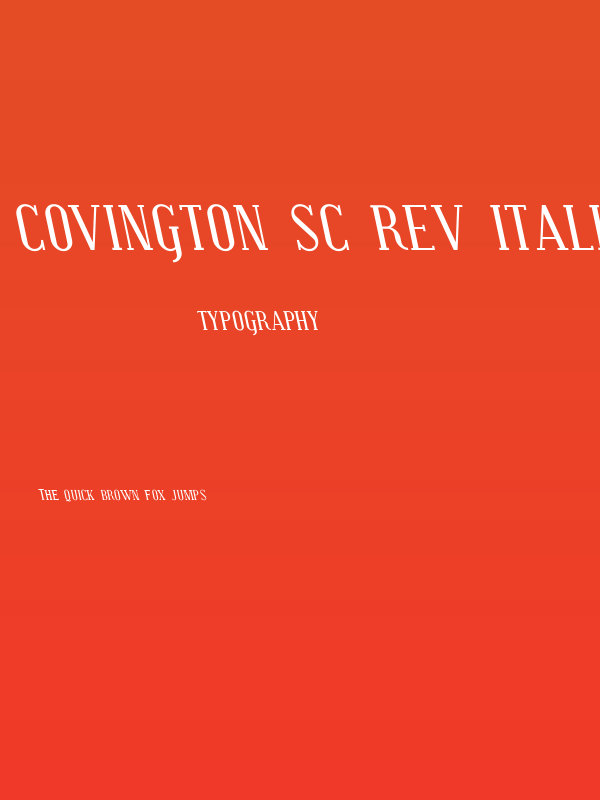Covington SC Rev Italic Poster