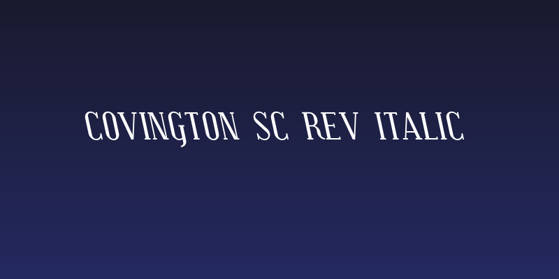 Covington SC Rev Italic Social Header
