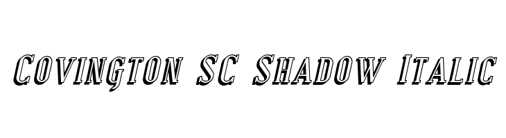 Covington SC Shadow Italic Font