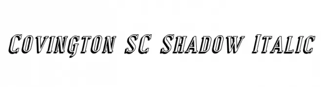 Covington SC Shadow Italic  Frei Schriftart Herunterladen