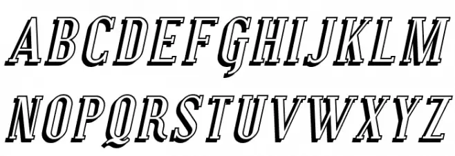 Covington SC Shadow Italic フォント 大文字