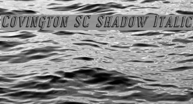 Covington SC Shadow Italic Font examples