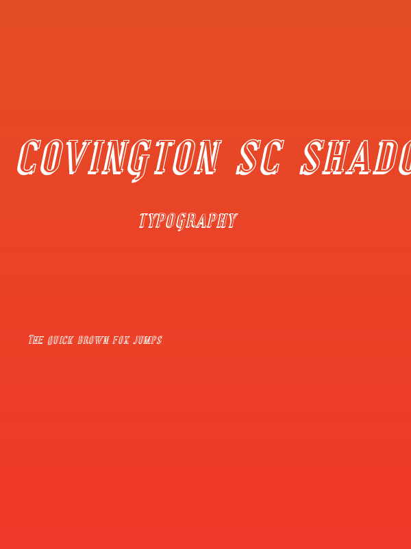 Covington SC Shadow Italic Poster