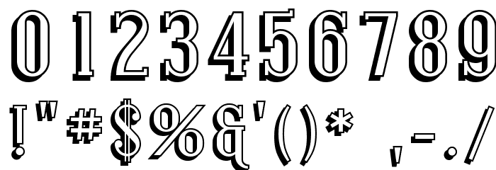Covington SC Shadow Font OTHER CHARS