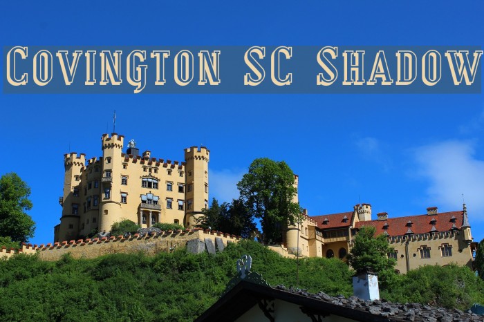 Covington SC Shadow Font examples