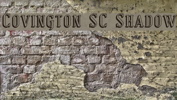 Covington SC Shadow Font examples
