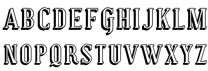 Covington SC Shadow Font LOWERCASE