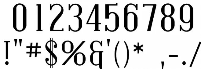 Covington SC Font OTHER CHARS