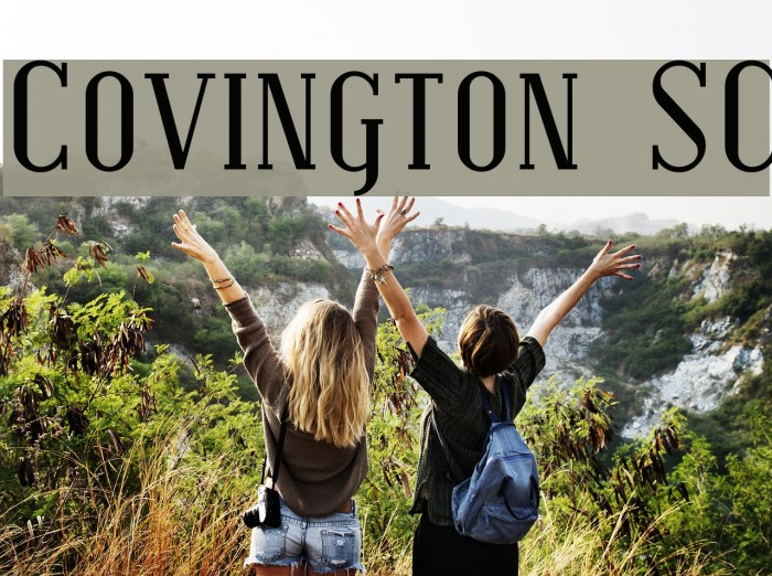 Covington SC Font examples