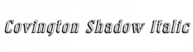 Covington Shadow Italic  font caratteri gratis