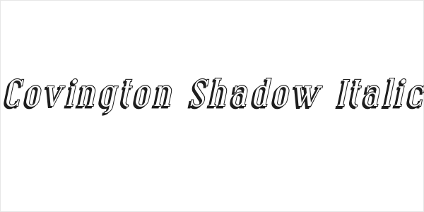 Covington Shadow Italic Logo