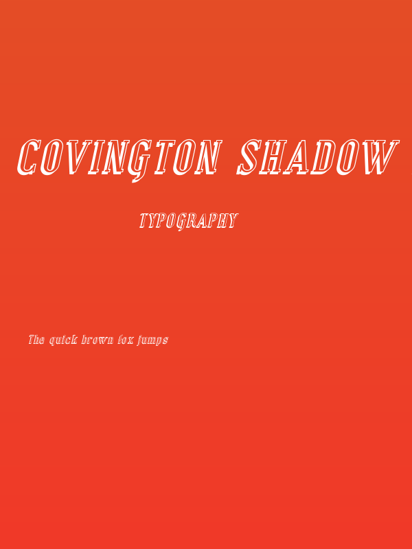 Covington Shadow Italic Poster