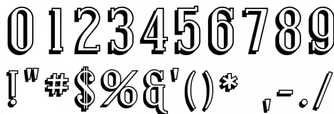 Covington Shadow Font OTHER CHARS