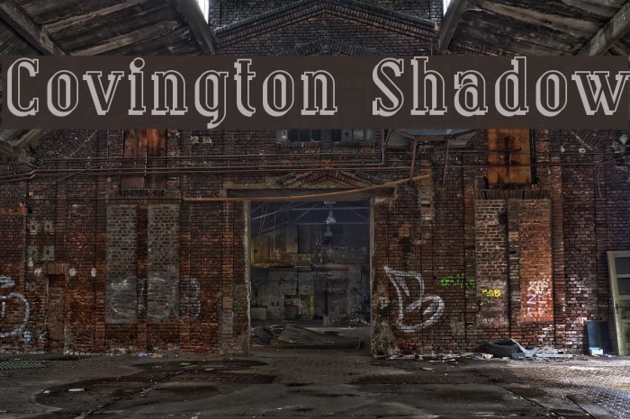 Covington Shadow Font examples