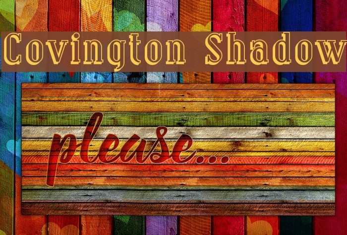 Covington Shadow Font examples
