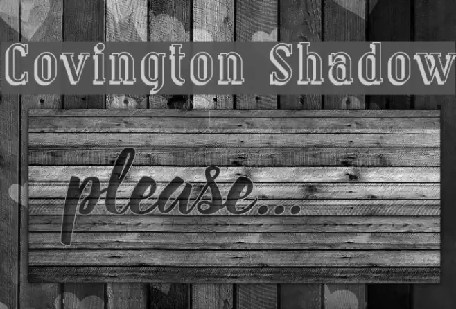 Covington Shadow Font examples