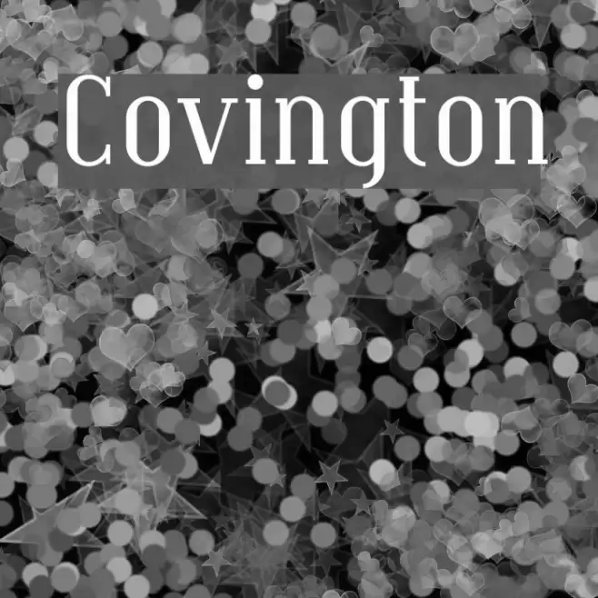 Covington Font examples