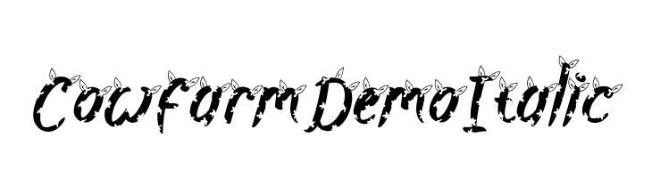 Cow Farm Demo Italic  Frei Schriftart Herunterladen