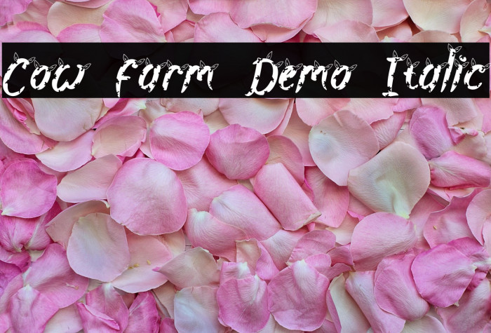 Cow Farm Demo Italic Example 1