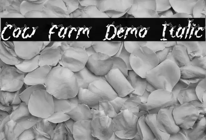 Cow Farm Demo Italic Font examples