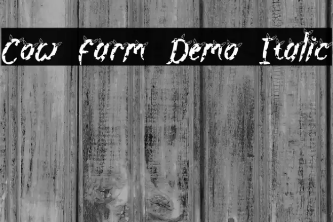Cow Farm Demo Italic Font examples