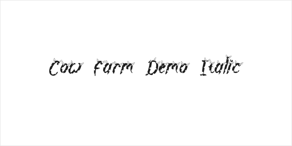 Cow Farm Demo Italic Logo