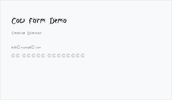 Cow Farm Demo Business Card