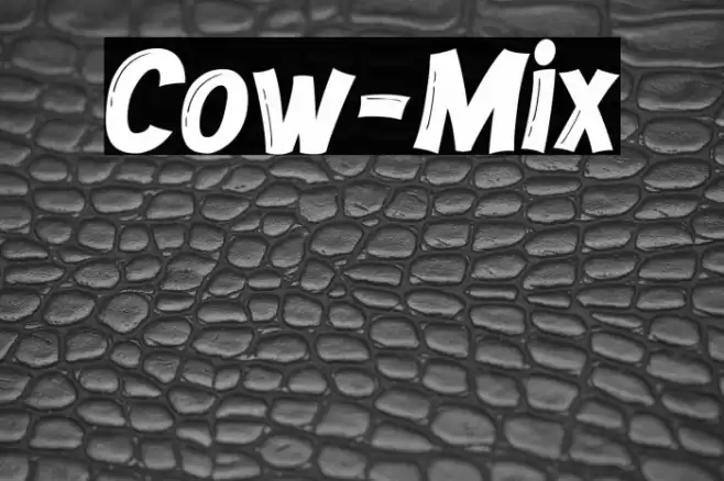 Cow-Mix Font examples