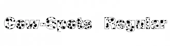 Cow-Spots Regular  Descarca Fonturi Gratis