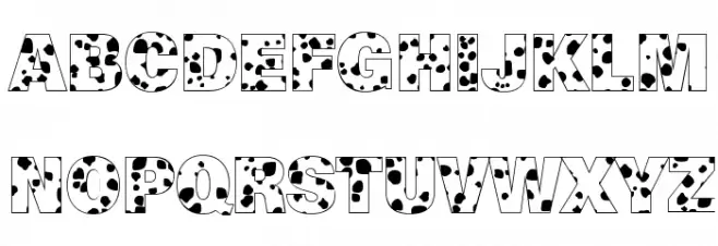 Cow-Spots Regular Schriftart Groß
