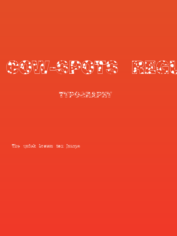 Cow-Spots Regular Poster