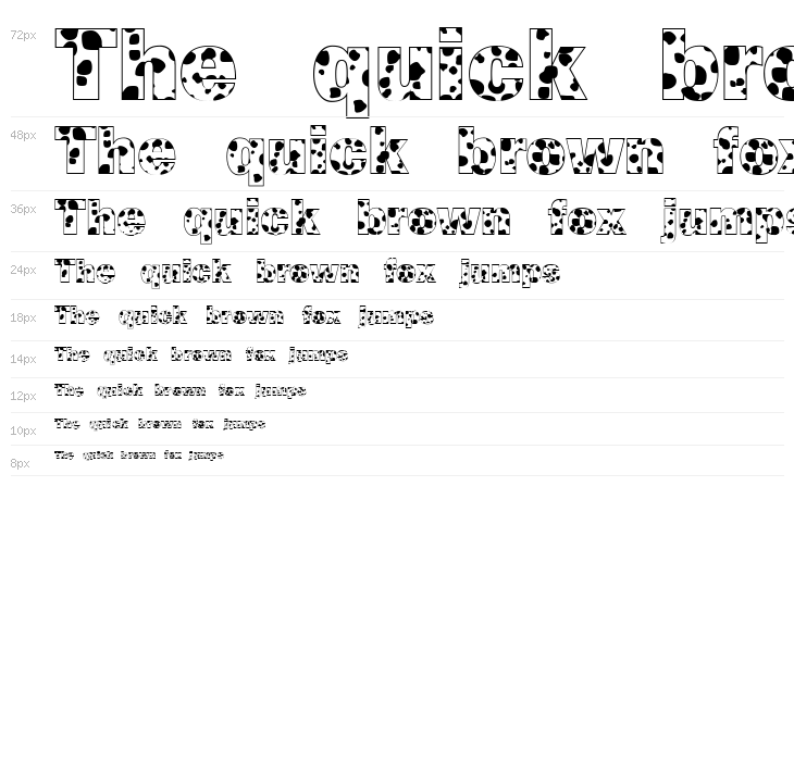 Cow-Spots Regular Waterfall