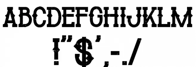Cowboy Cadaver Font OTHER CHARS