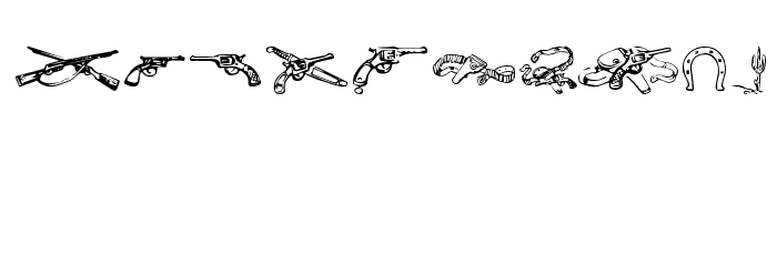 Cowboy Clips Font OTHER CHARS
