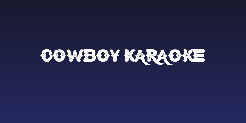 Cowboy Karaoke Social Header
