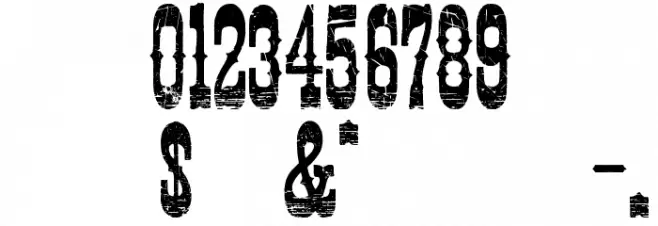 Cowboy Movie Font OTHER CHARS