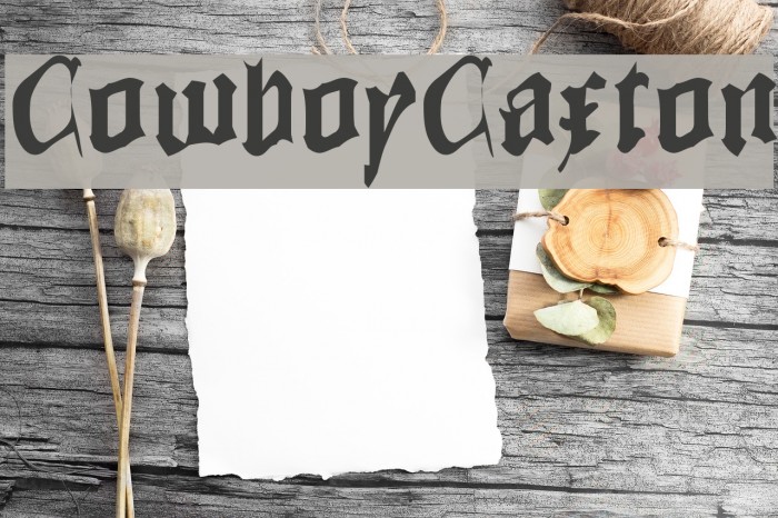 CowboyCaxton Font examples
