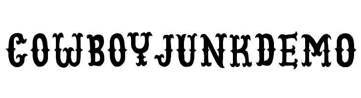 CowboyJunkDEMO Font