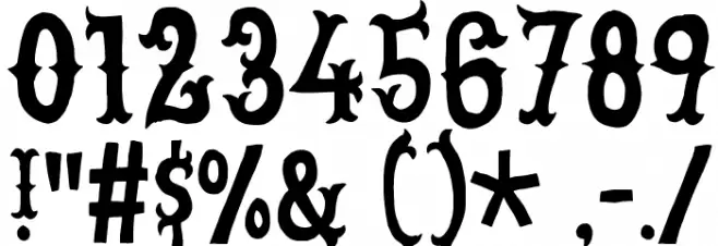 CowboyJunkDEMO Font OTHER CHARS