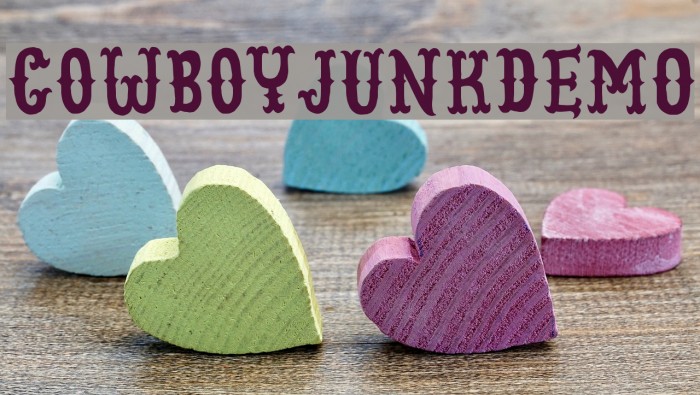 CowboyJunkDEMO Font examples