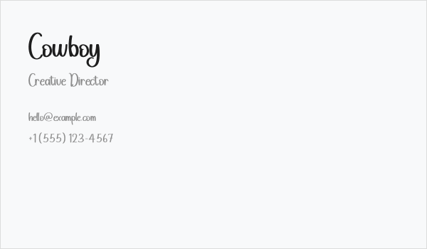 Cowboy Business Card